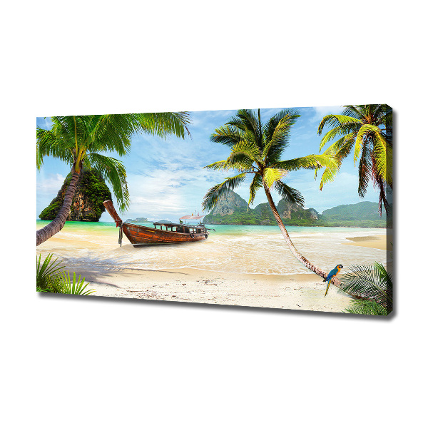 Canvas wall art Palms on the beach