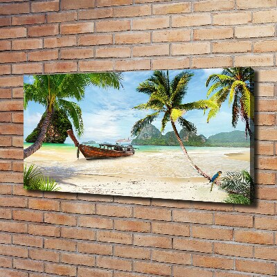 Canvas wall art Palms on the beach