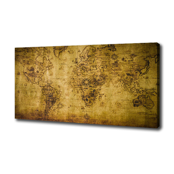 Canvas wall art Old map of the world