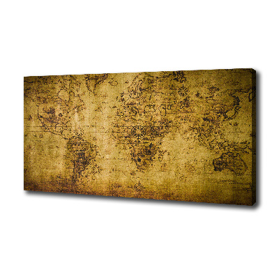 Canvas wall art Old map of the world