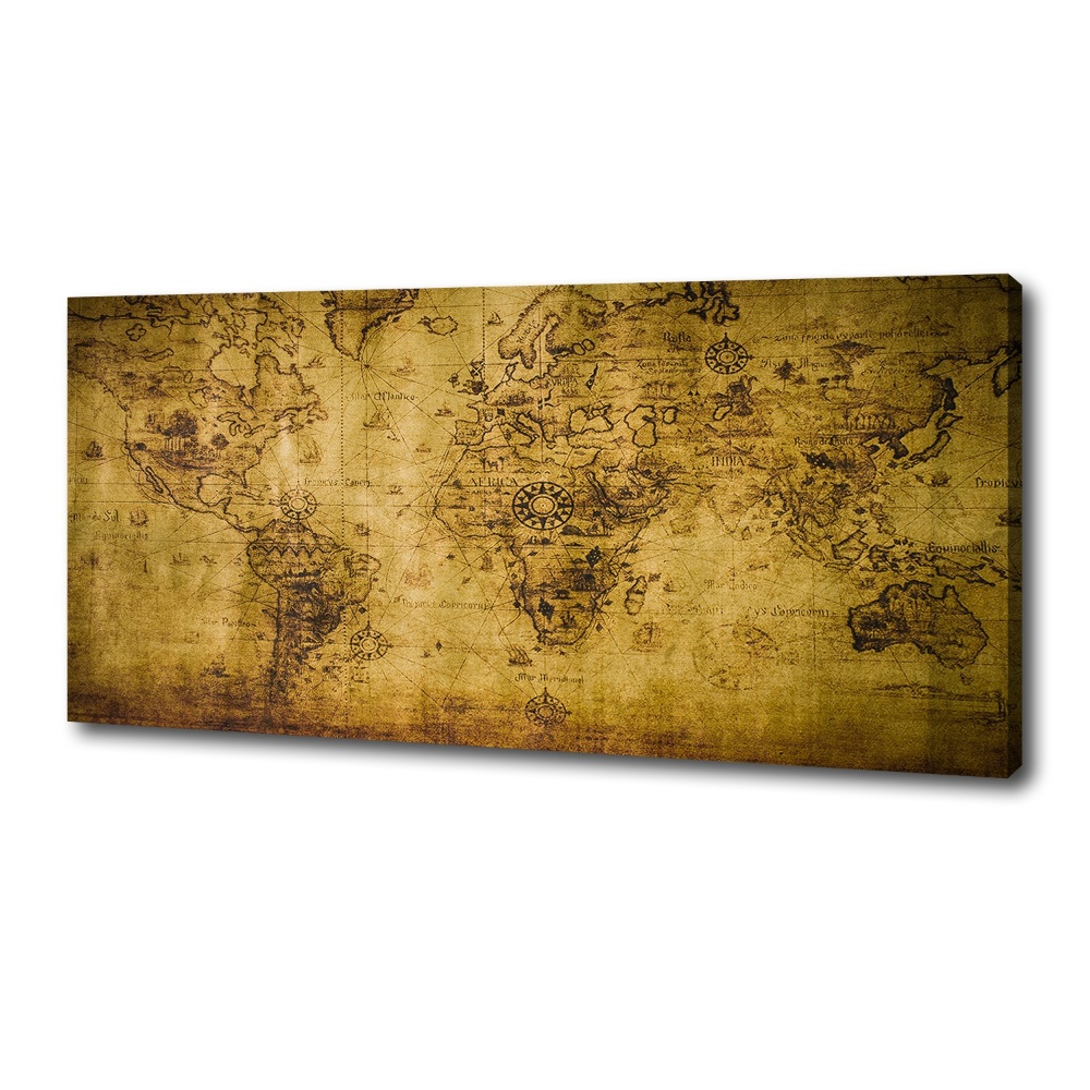 Canvas wall art Old map of the world