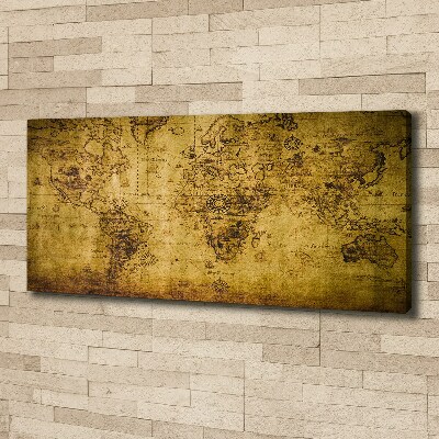 Canvas wall art Old map of the world