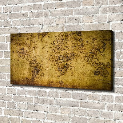 Canvas wall art Old map of the world