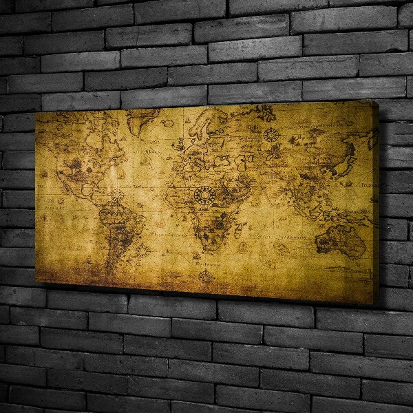 Canvas wall art Old map of the world