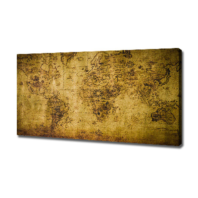 Canvas wall art Old map of the world