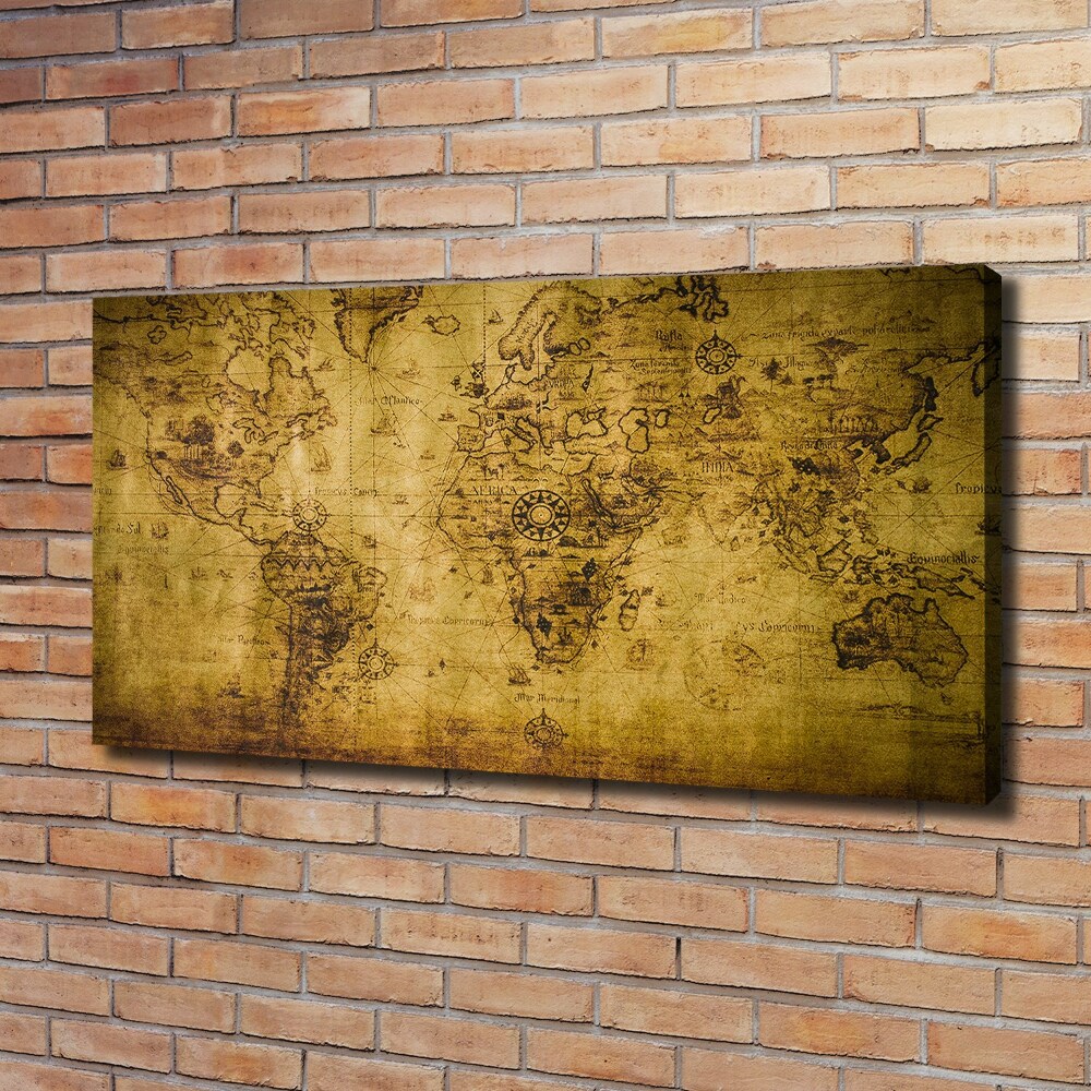 Canvas wall art Old map of the world