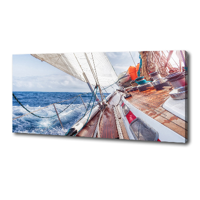 Canvas wall art Sailboat at sea