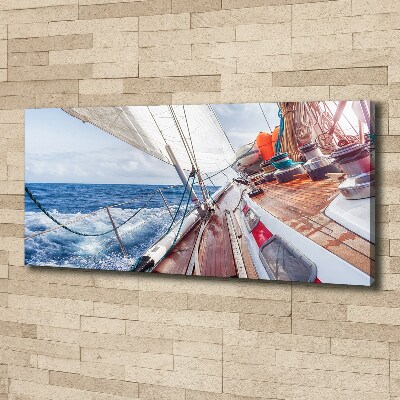 Canvas wall art Sailboat at sea