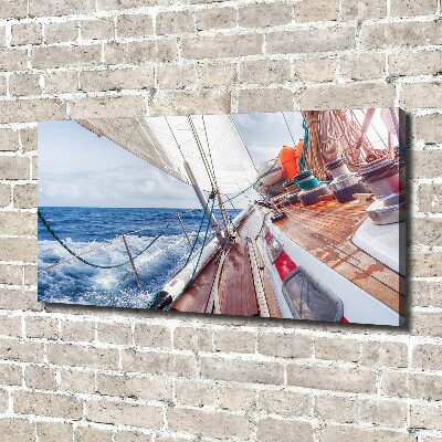 Canvas wall art Sailboat at sea