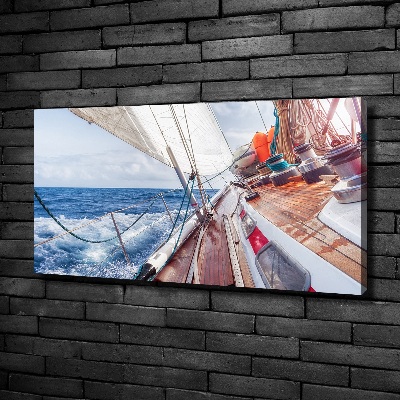 Canvas wall art Sailboat at sea