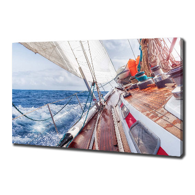 Canvas wall art Sailboat at sea