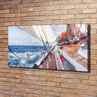 Canvas wall art Sailboat at sea