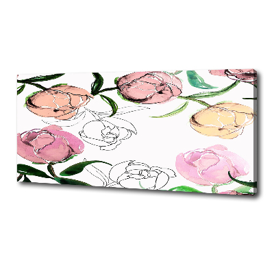 Canvas wall art Peony buds