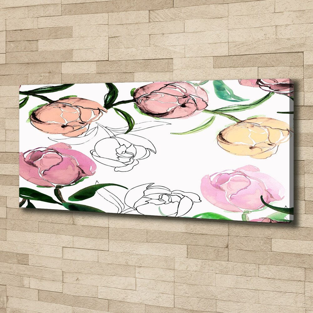 Canvas wall art Peony buds