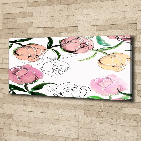 Canvas wall art Peony buds