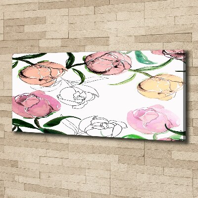 Canvas wall art Peony buds