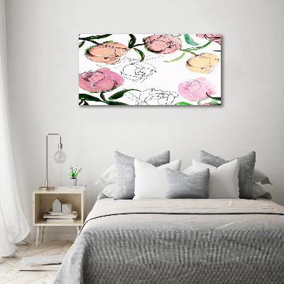 Canvas wall art Peony buds