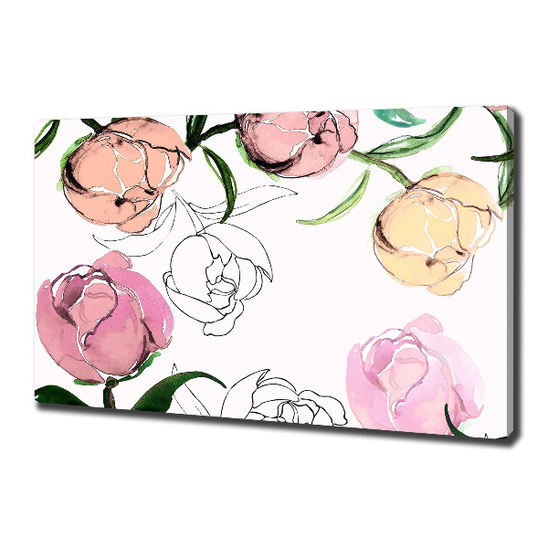 Canvas wall art Peony buds