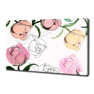 Canvas wall art Peony buds