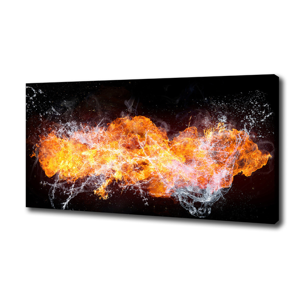 Canvas wall art Fire versus water