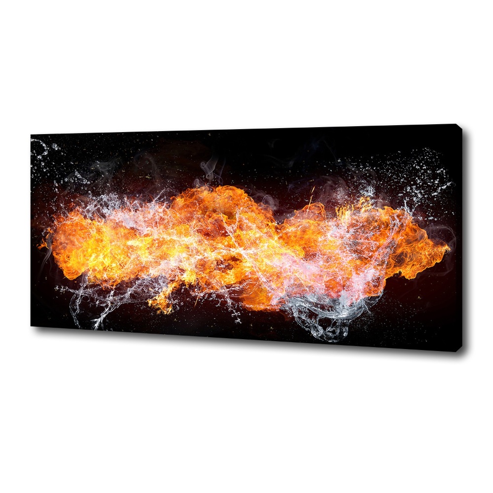 Canvas wall art Fire versus water