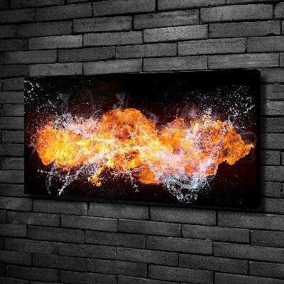 Canvas wall art Fire versus water