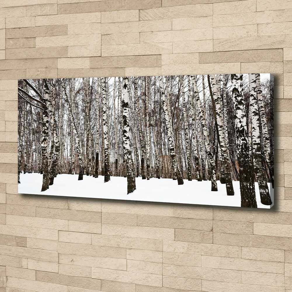 Canvas wall art Birches in winter