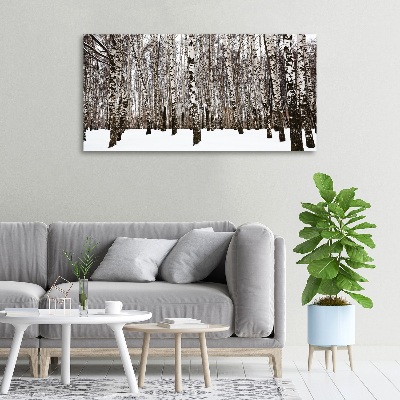 Canvas wall art Birches in winter