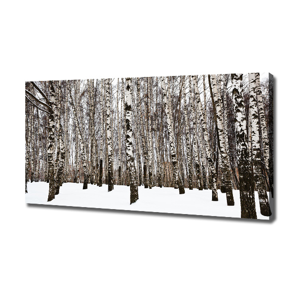 Canvas wall art Birches in winter