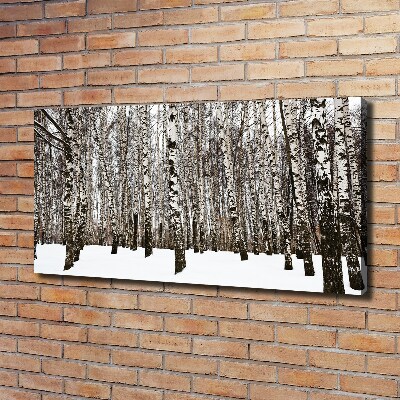 Canvas wall art Birches in winter