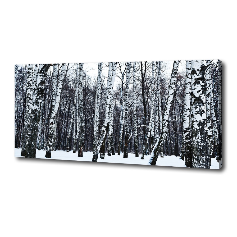 Canvas wall art Birches in winter