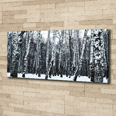 Canvas wall art Birches in winter