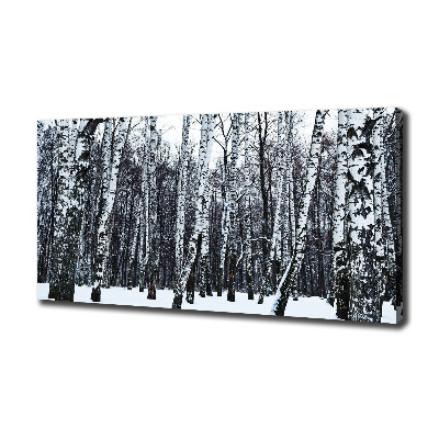 Canvas wall art Birches in winter