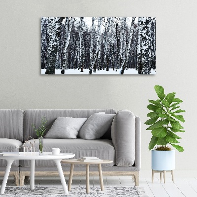 Canvas wall art Birches in winter