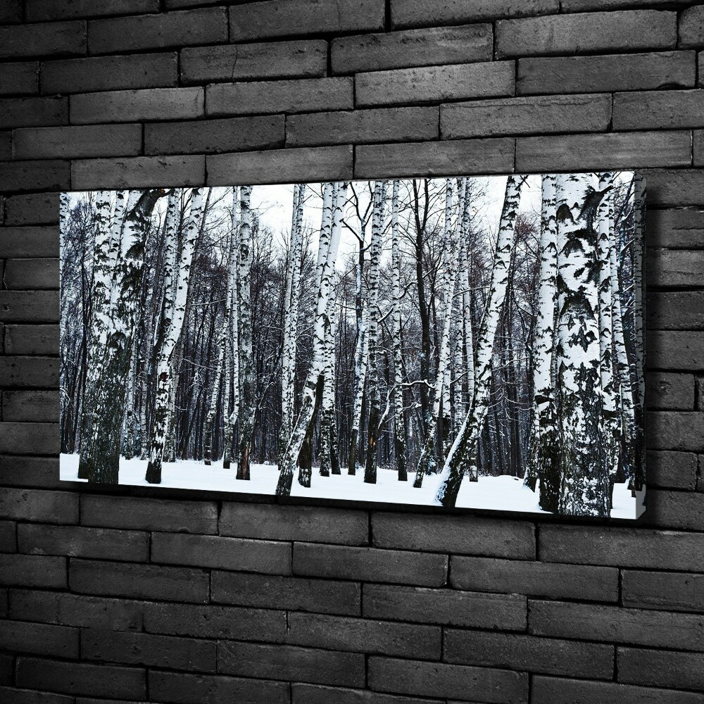 Canvas wall art Birches in winter