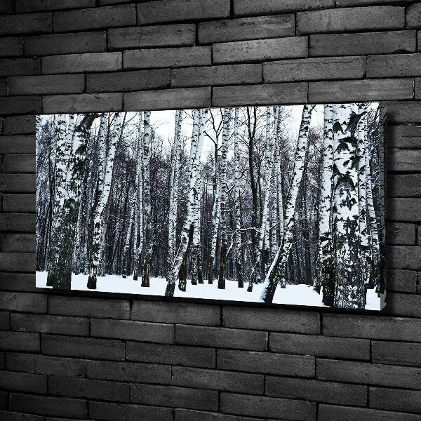 Canvas wall art Birches in winter