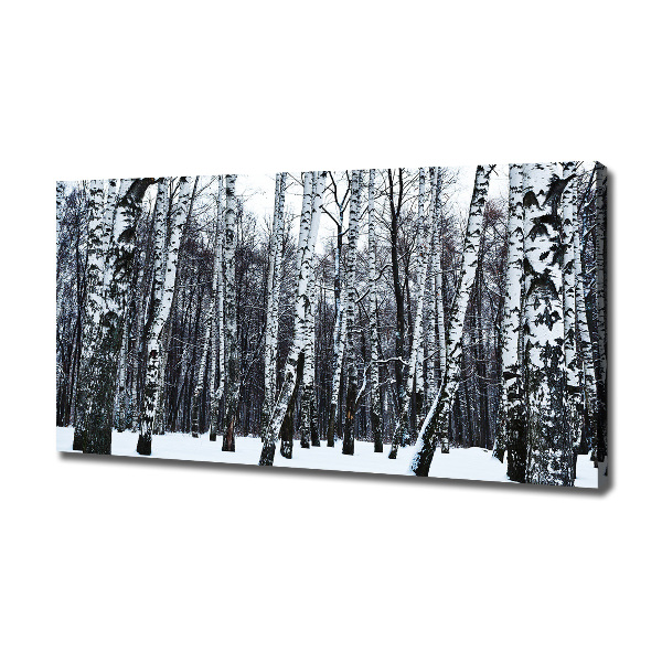 Canvas wall art Birches in winter