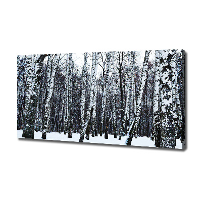 Canvas wall art Birches in winter