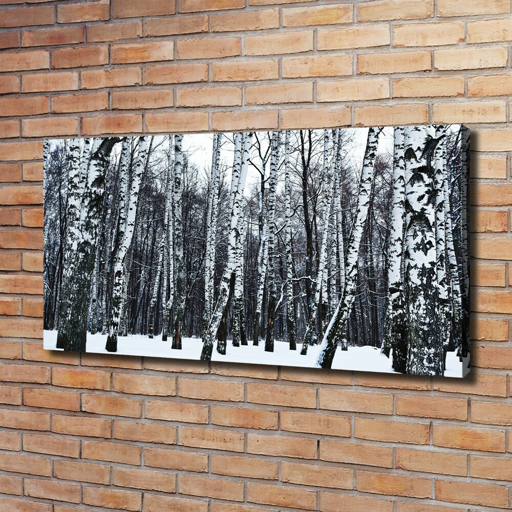 Canvas wall art Birches in winter