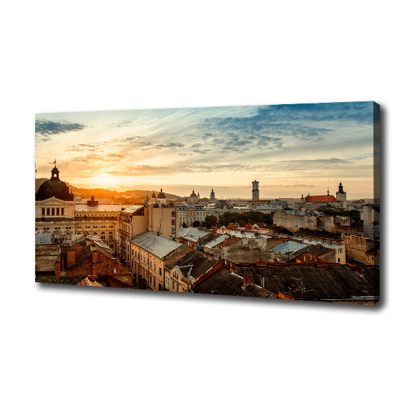 Canvas wall art Sunrise of Lviv