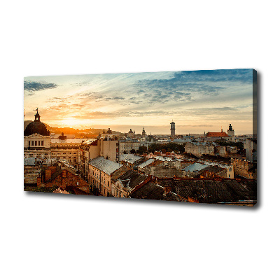 Canvas wall art Sunrise of Lviv