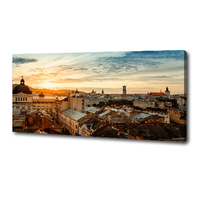 Canvas wall art Sunrise of Lviv