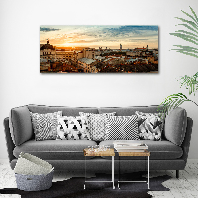 Canvas wall art Sunrise of Lviv