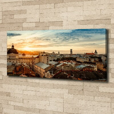 Canvas wall art Sunrise of Lviv