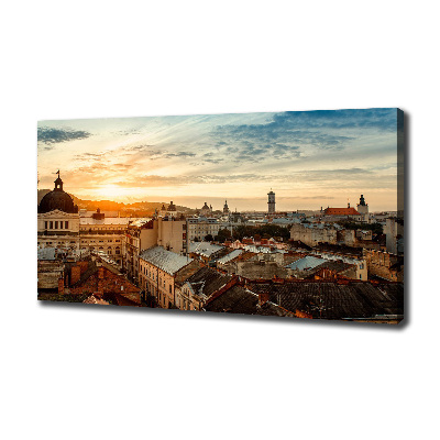 Canvas wall art Sunrise of Lviv