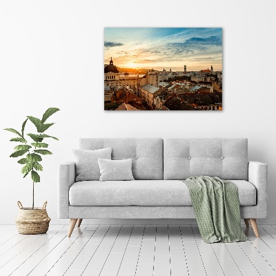 Canvas wall art Sunrise of Lviv