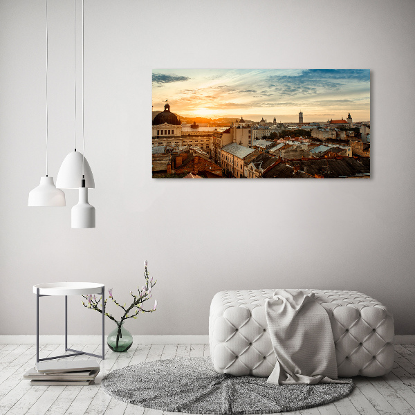 Canvas wall art Sunrise of Lviv