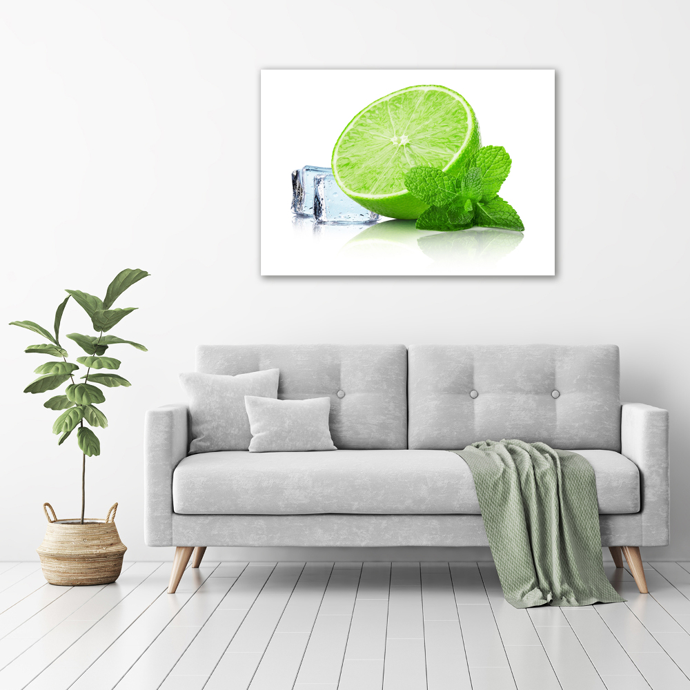 Canvas wall art Ice lime