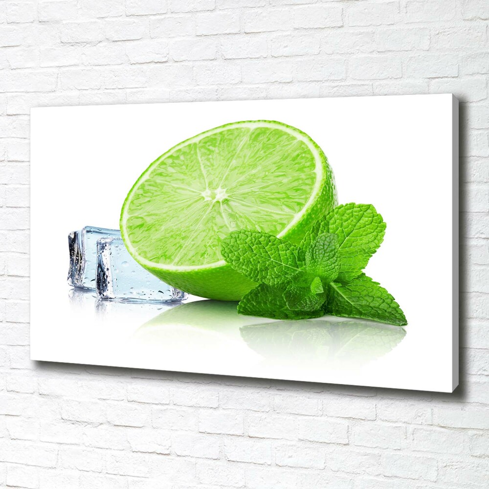 Canvas wall art Ice lime