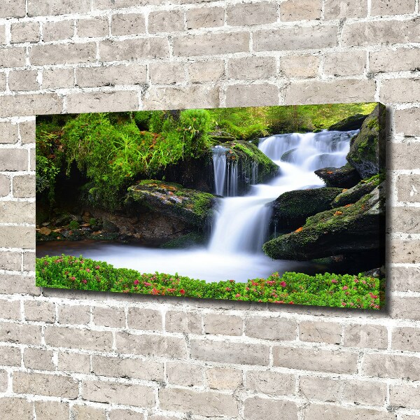 Canvas wall art Waterfall in the forest